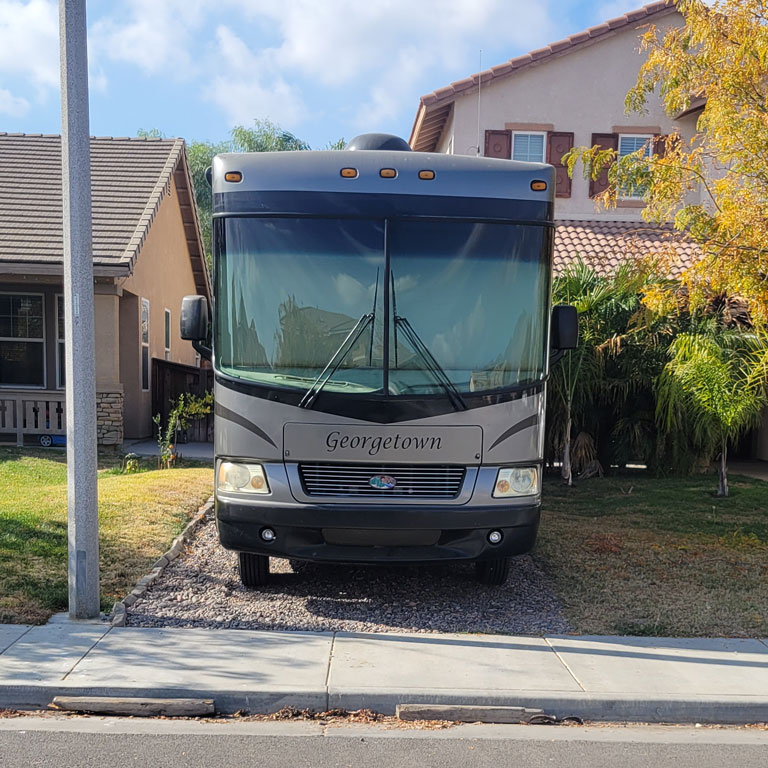 2008 Georgetown Forest River passenger window replacement in San Jacinto, CA