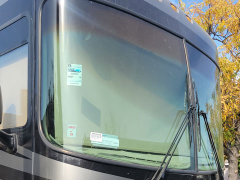 2008 Georgetown Forest River passenger window replacement in San Jacinto, CA