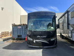 2021 Thor Palazzo Windshield replacement in Fountain Valley, CA - New View Auto Glass